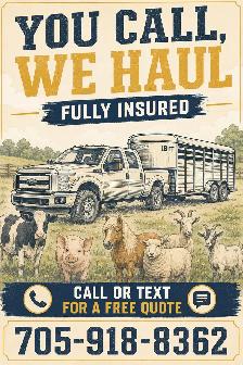 Livestock Hauling You Call We Haul