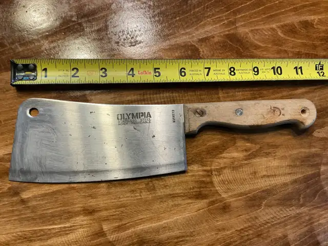 Olympia Stainless Steel Meat Cleaver !
