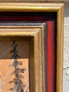 Beautiful Large Winter Scene Hand-Painted On Canvas Painting - Photo 10