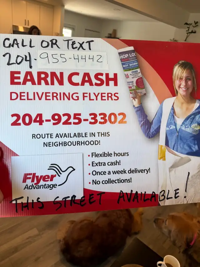 Flyer delivery, maples area