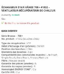 échangeur d’air van EE 70  neuf - Photo 6