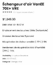 échangeur d’air van EE 70  neuf - Photo 7