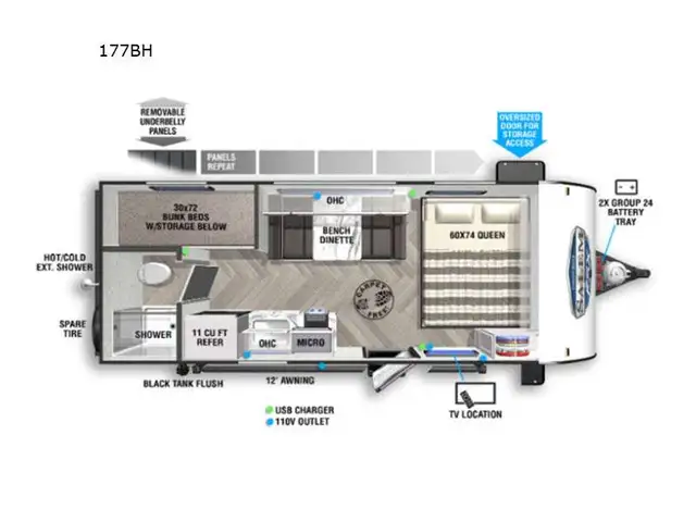 2022 Forest River RV Wildwood FSX 177BH