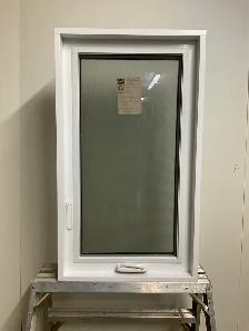 10843BP Fenêtre Battant PVC Blanc 1 sect 1 ouv Verre sablé 23x40 - Photo 2