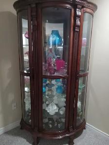 MAHOGONY SOLID WOOD CHINA CABINET - Photo 4
