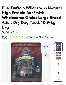 Blue Buffalo Wilderness Beef Large Adult Dry Dog Food 10.9 kg - Photo 2