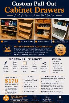 Custom Pull-Out Cabinet Drawers – Installation Included!