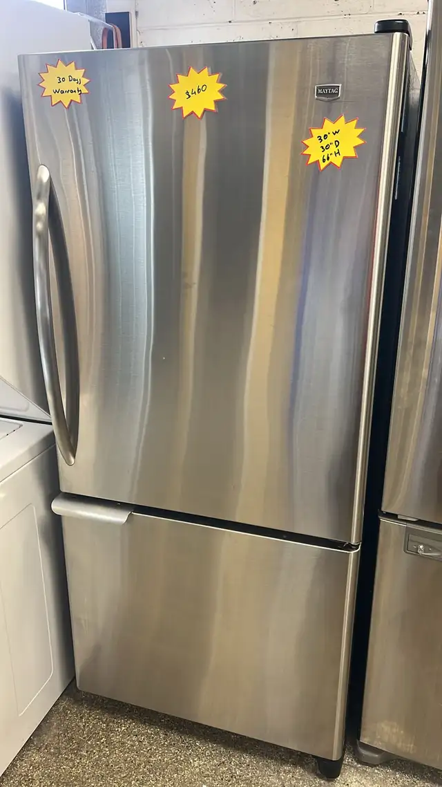 Maytag 30" Bottom Freezer Refrigerator-30-Day Warranty