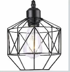 2 Black Industrial Vintage Farmhouse 7"Metal Cage Pendant Light - Photo 4