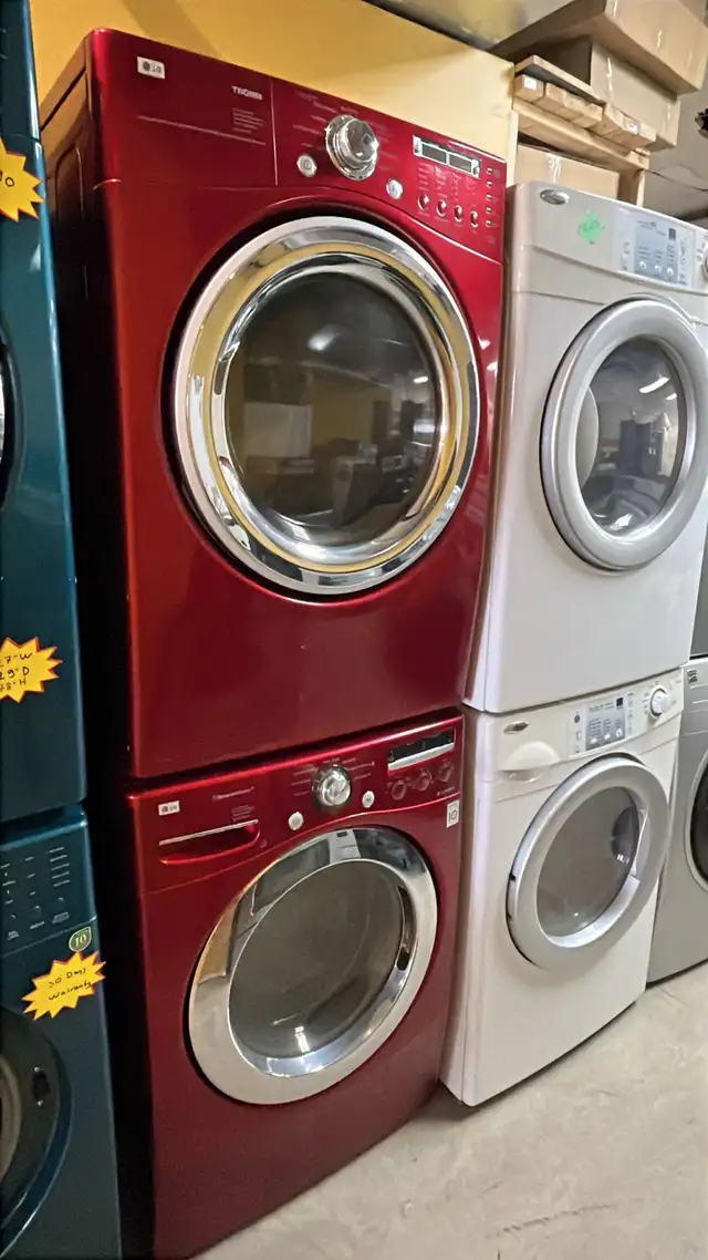 Stackable LG  27" Red Washer Dryer Set-30