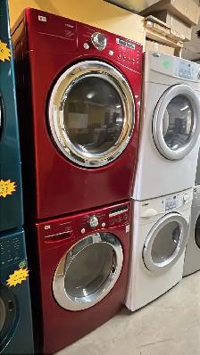 Stackable LG  27" Red Washer Dryer Set-30