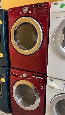 Stackable LG  27" Red Washer Dryer Set-30 - Photo 2