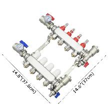 4 Loop PEX Tubing Floor Heating Water Distributor 053264 - Photo 3