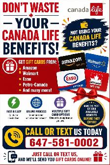 DON’T WASTE YOUR CANADA LIFE BENEFITS!