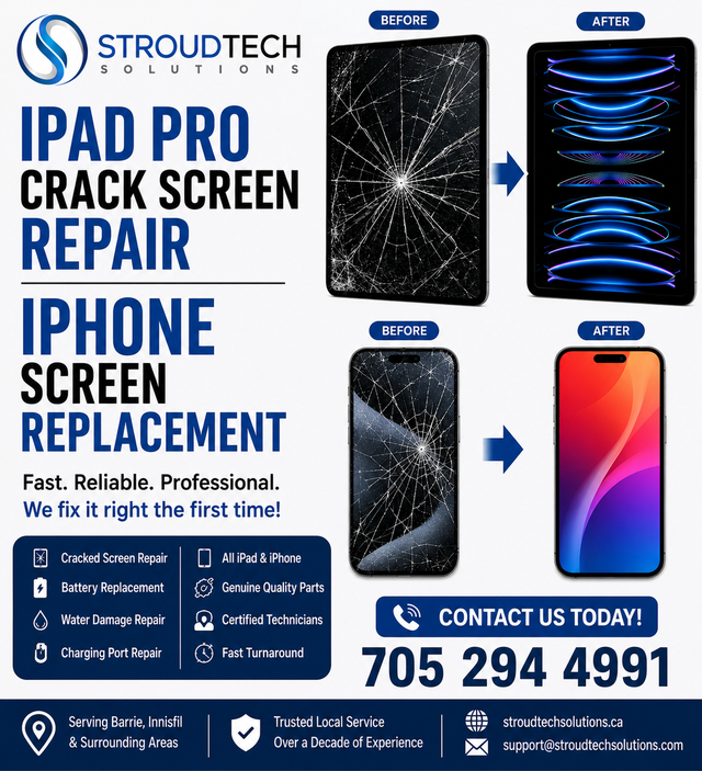 Cracked iPhone Screen? Damaged iPad Pro Display?