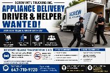 APPLIANCE DELIVERY DRIVER & HELPER WANTED