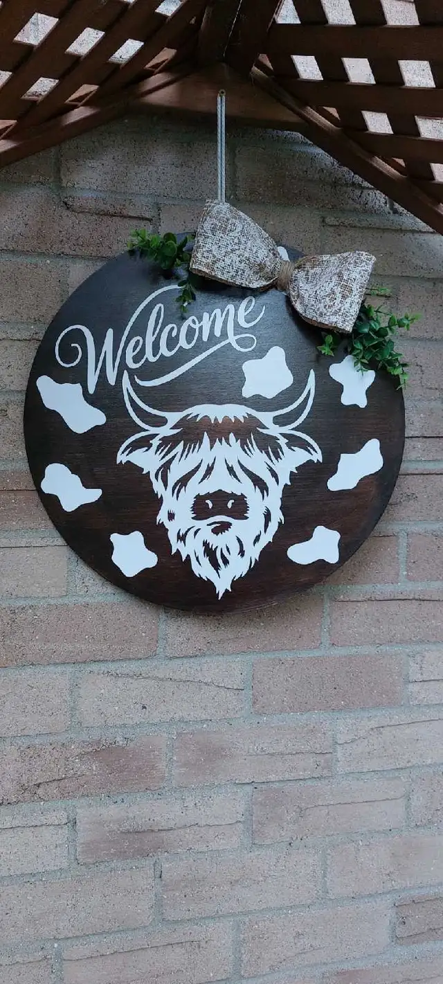 wooden door signs