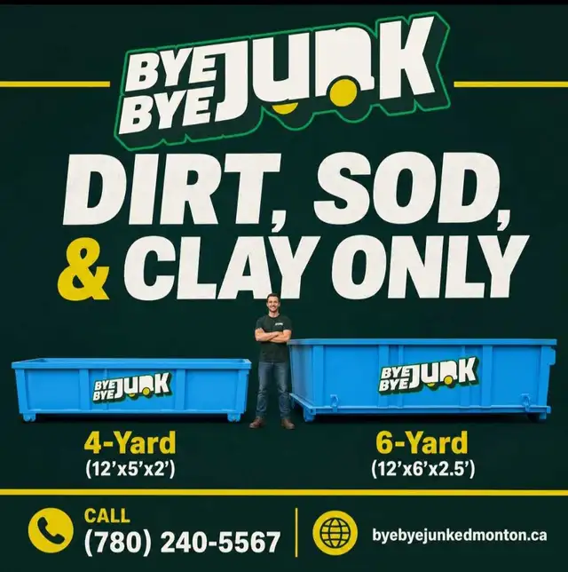 dirt sod clay disposal bins 4 and 6 yard