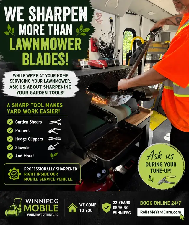 we don’t just sharpen Lawnmower blades