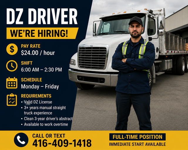DZ DRIVER – MISSISSAUGA