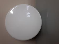 PLAFONNIER EN VERRE BLANC 11'DIAMÈTRE EMPOULES AU DEL: $20.00 - Photo 2