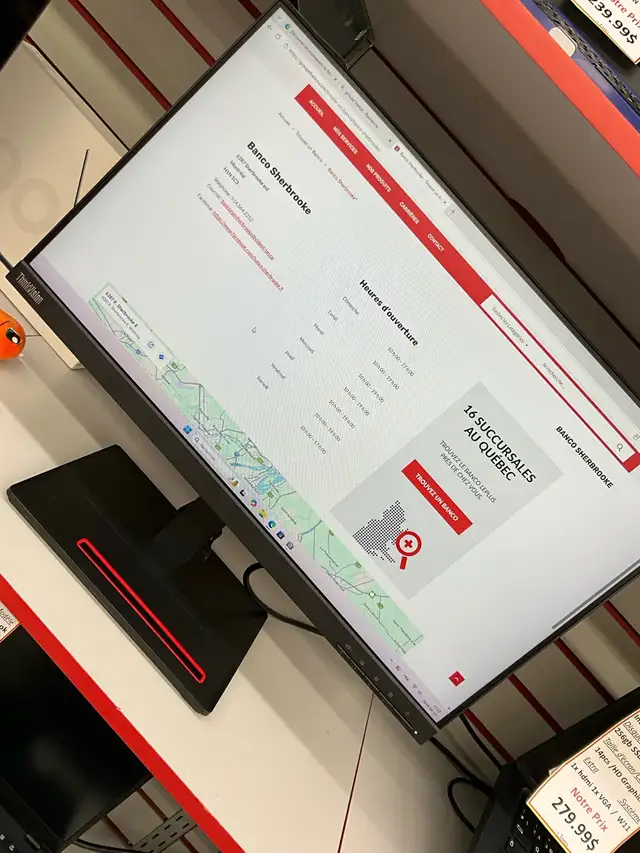Écran d’ordinateur de marque Lenovo