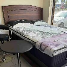 RICH BROWN FINISH SOLID WOOD BED FLOOR MODEL (QUEEN) - Photo 3