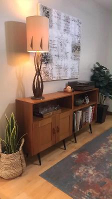 Mid century. TEAK TECK. Buffet, bibliothèque, bahut disques viny - Photo 3