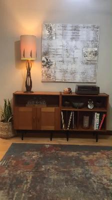 Mid century. TEAK TECK. Buffet, bibliothèque, bahut disques viny - Photo 4