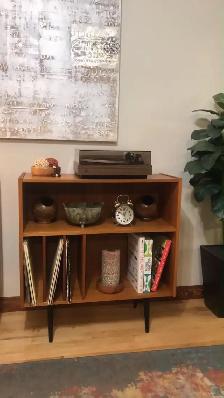 Mid century. TEAK TECK. Buffet, bibliothèque, bahut disques viny - Photo 8