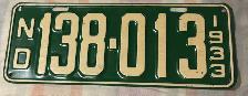 1933 North Dakota license plate - Photo 2