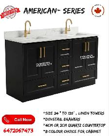 Black Vanity, Kitchen Cabinet, Countertop, Mirror