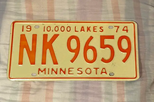 1974 Minnesota license plate