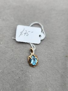 10k Gold Pendants: Citrine, Aquamarine, Amethyst, Diamond, Cross - Photo 5