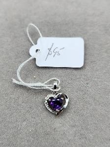 10k Gold Pendants: Citrine, Aquamarine, Amethyst, Diamond, Cross - Photo 6