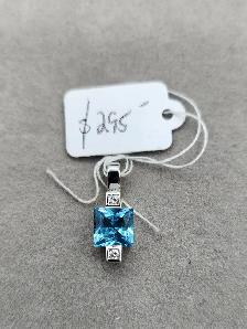 10k Gold Pendants: Citrine, Aquamarine, Amethyst, Diamond, Cross - Photo 7