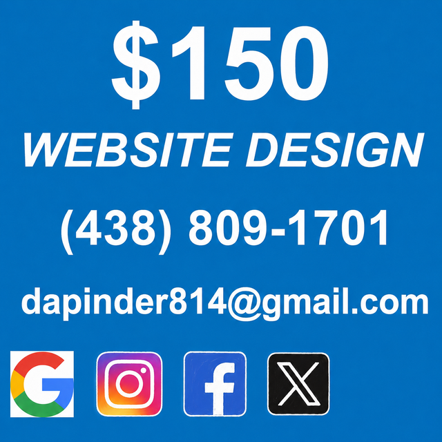 $150 Affordable Website Design