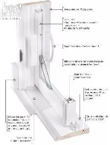 5PP Porte Patio Verre Low-E en PVC Droite ou Gauche 58 1/2 X 81 - Photo 3