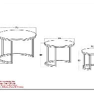 Coffee Table Door Crashers Darsh 3pc Coffee Table Set . - Photo 8
