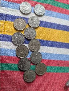 vintage Canadian 5 cent coins