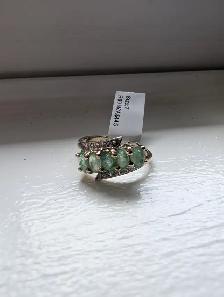 Brand New Silver Natural Emerald Ring For Sale - Photo 7