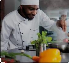 line cook and kitchen helper
