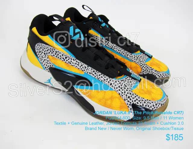 \ JORDAN Luka II Size 9.5 M 11 Wmn 'The Pitch Safari Ronaldo' /
