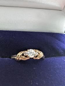Brand New 10K Yellow Gold Diamond Ring For Sale
