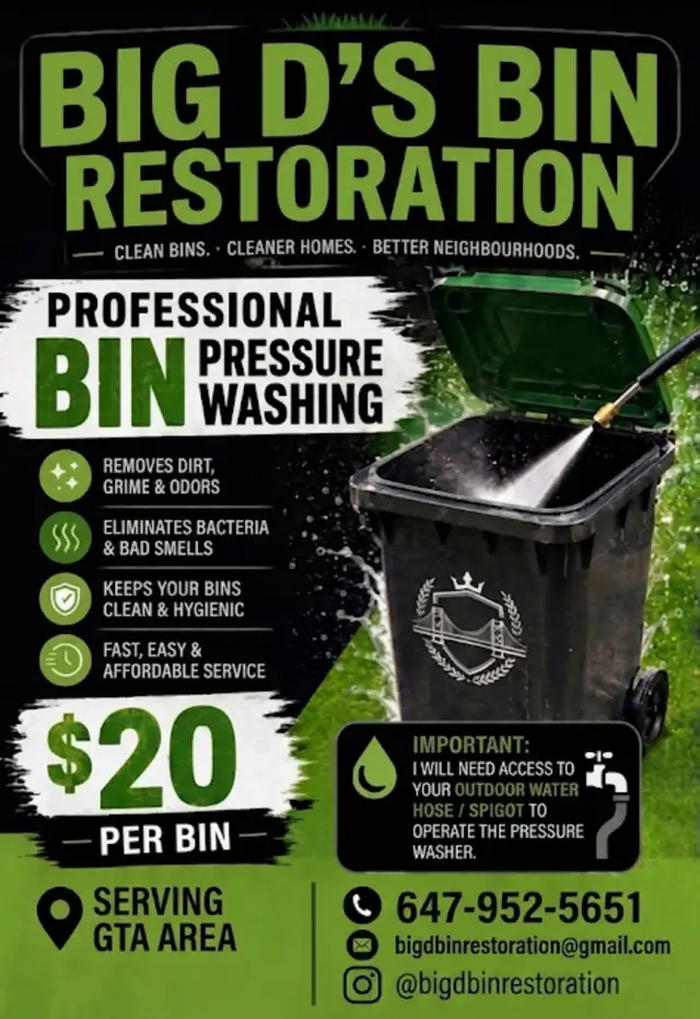 Garbage bin cleaning /restoration