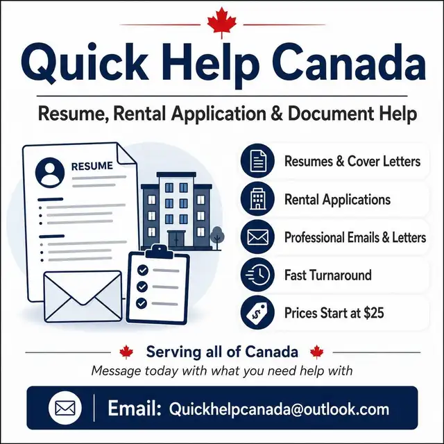 Resume, Rental Application & Document Help — Fast Service