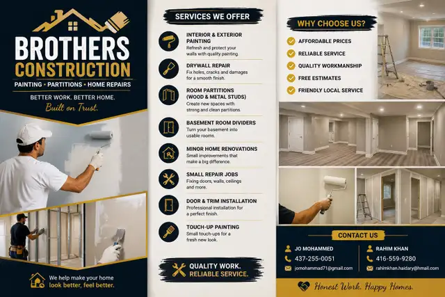 Professional Painting, Drywall Repair & Basement Renovation
