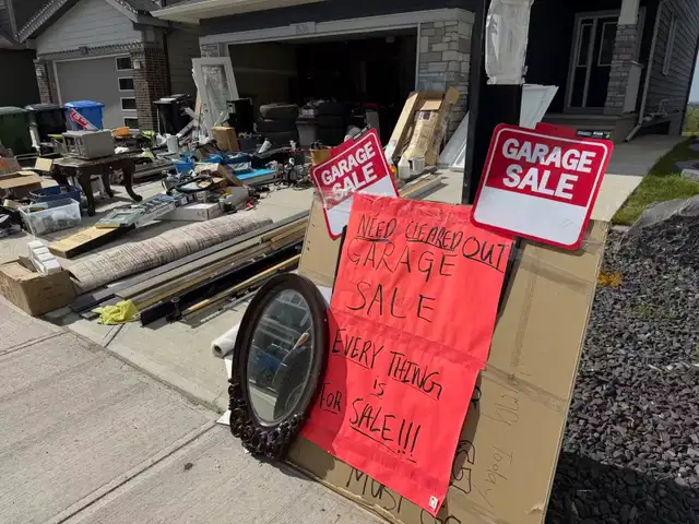 Garage sale today and tomorrow moving sale