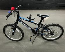 Supercycle Impulse Youth Mountain Bike, 20-in Wheel, Black/Blue