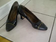 BEAU SOULIERS FEMME GR6 F.X. LA SALLE D'ITALIE NOIR GOLD: $15.00 - Photo 2
